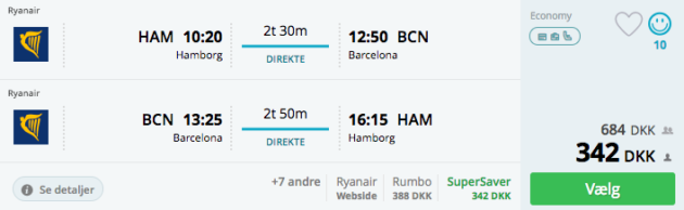 Barcelona to Hamburg