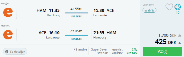 Hamburg to Lanzarote