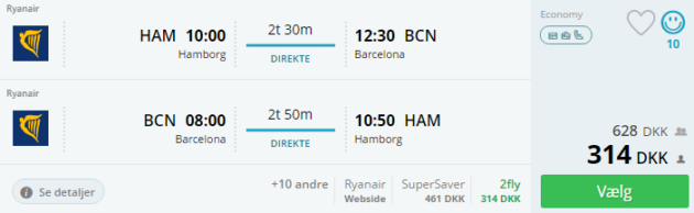 Hamburg to Barcelona