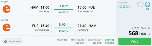 Hamburg to Fuerteventura