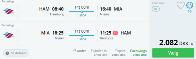 Hamburg to Miami