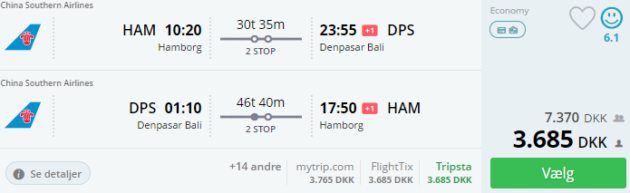 Hamburg to Bali
